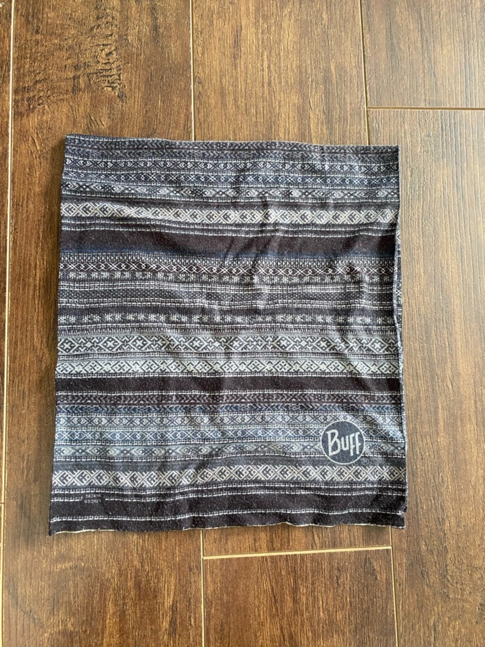 Buff Black and Gray Patterned Multifunctional Neck Gaiter